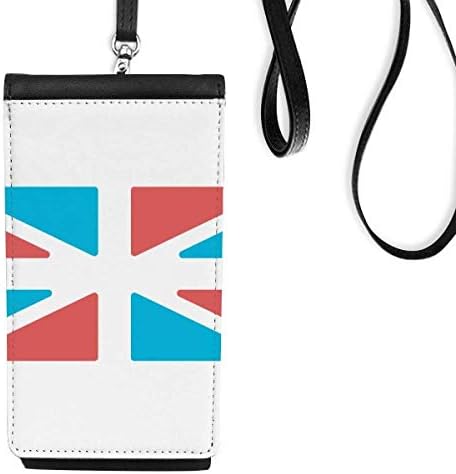 Знаме На Обединеното Кралство Ретро Стил Телефона В Чантата Си Портфейл Окачен Мобилен Калъф Черен Джоба