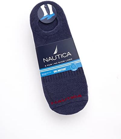 Мъжки нескользящие чорапи Наутика Stretch Comfort No Show (6 опаковки)