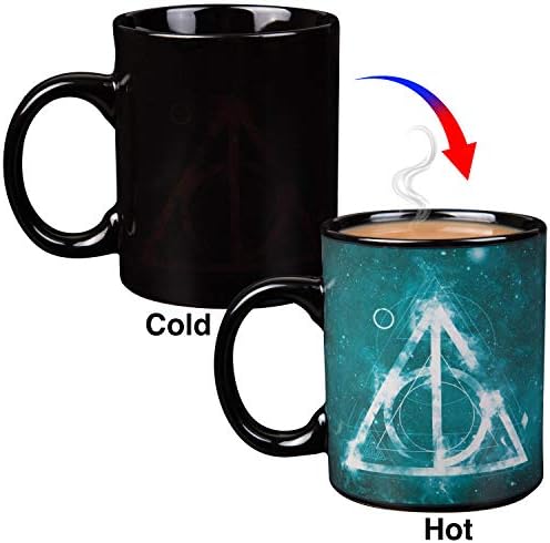 Кафеена чаша за Даровете на смъртта Хари Потър, Като температурата - Изображение на знака се разкрива при нагряване