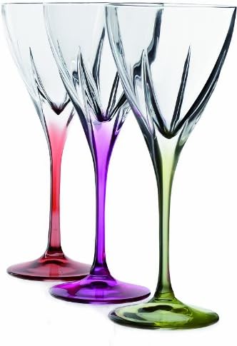 Комплект разноцветни чаши за вода от фюжън-кристал