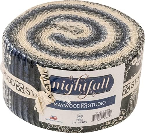 Nightfall Strips 40 2,5-инчови Ивици Желейного на рула Maywood Studio