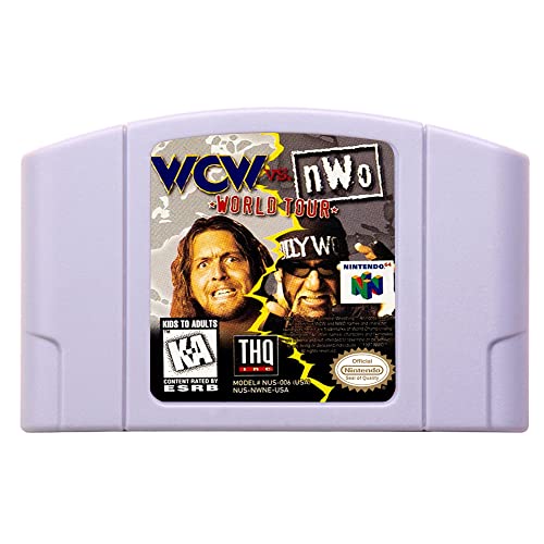 Нова игра Касета N64 WCW vs. nWo - Световно турне В САЩ Версия на NTSC За игра на карти конзола N64