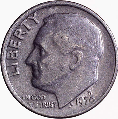 1970 D Рузвелт Десет цента 10 цента е Много Добре