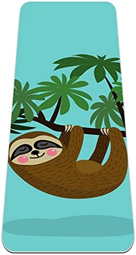 Дебела подложка за йога Single Sloth Премиум-клас, в екологично Чист Гумена подложка за здраве и фитнес, нескользящий