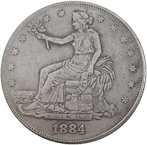 1 usd 1884 г., сребърно покритие Сребърна монета 1884 г.