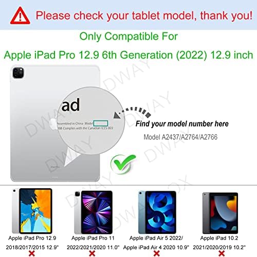 Калъф DWaybox за Apple iPad Pro 12,9 2022 12,9 инча (6-то поколение), Сверхпрочный Удароустойчив Хибриден твърд