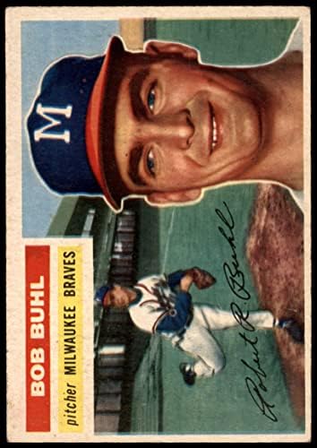 1956 Topps 244 Боб Бул Милуоки Брейвз (Бейзболна картичка) VG/EX Брейвз