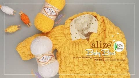 Alize Baby най-Добрата мека детска прежди, Камвольная прежди, 90% акрил, със защита от търкалянето, 10% бамбук,