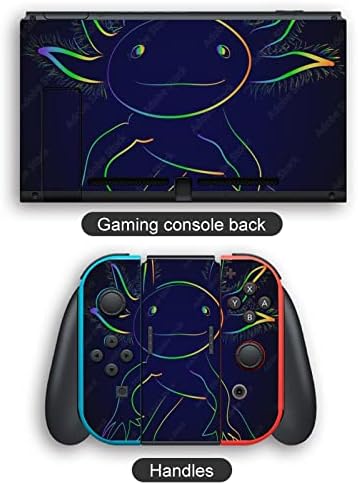 Стилизирани Преливащи Етикети Axolotl Стикер на Защитен Филм Персонални Стикер с Пълна Обвивка, която е Съвместима с Nintendo Switch