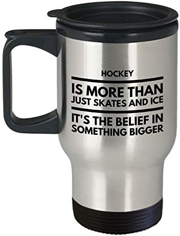 Хокей на Кафе Пътна чаша за Най-Забавна Уникална Чаена чаша за спортен човек е Идеална идея за мъже и жени,