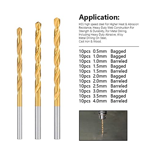 Спиральное тренировка 0,5-4,0 мм, тренировка с Метален отвор, Дървообработващи Инструменти с покритие за тренировки
