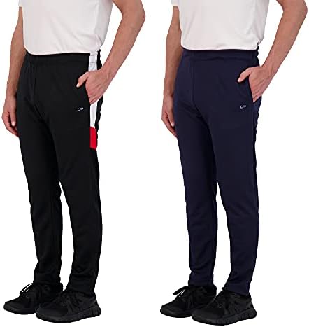 Спортни Панталони Unipro Mens 2 Pack от Трикотаж Jogger Active с Джобове, Спортни Панталони за тренировки