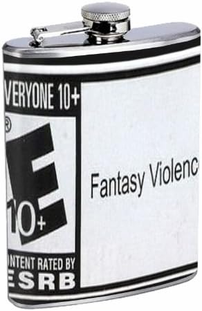 Електронна фляжка за игри Fantasy Violence 8 унции от неръждаема стомана D-215