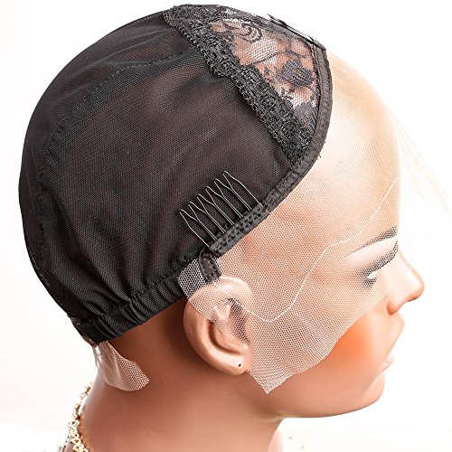 Bella Hair Дишаща лейси предната париковая шапчица за производство на перуки с регулируеми джапанки и расческами,
