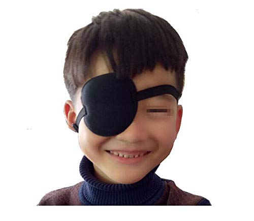 1 Опаковка Черна Превръзка на очите, За Възрастни и Деца Регулируема Превръзка на очите с Регулируема гумена