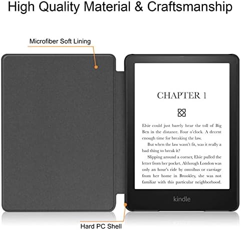 Калъф Slimshell за изцяло нов Kindle (10-то поколение, випуск 2019 г.) - Лек защитен калъф от изкуствена кожа премиум-клас с функция за автоматично преминаване в режим на готовн?