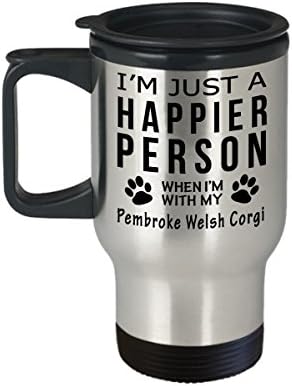 Кафеена Чаша За Любителите на кучета В Пътуване - Щастлив Човек С вельш-Pembroke corgi - Подаръци За спасението