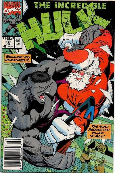 Incredible Hulk, 378 (Newsstand) VF ; Комиксите на Marvel | Дядо Коледа Питър Дейвид