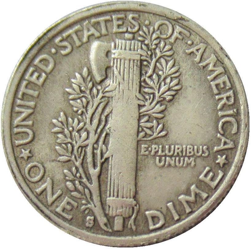 10 Цента на 1920 Г., сребърно покритие Копие на Възпоменателни монети
