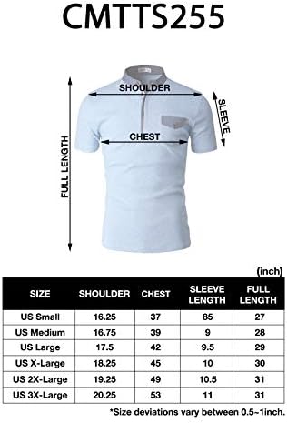 H2H Мъжки Ежедневни ризи Поло Slim Fit Basic, изпълнени в различни стилове
