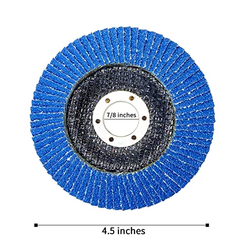 Шарнирен диск с 4.5 x 7/8 инча с циркониевыми откидными дискове (10 бр), за метални или обработка на дървесина,