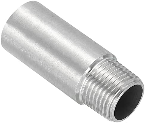 M METERXITY 2 опаковки удължител фитинги от неръждаема стомана 304, за външни и вътрешни тръби, се прилагат за външни /смесительных/промишлени (резба 1/2, дължина 60 mm)