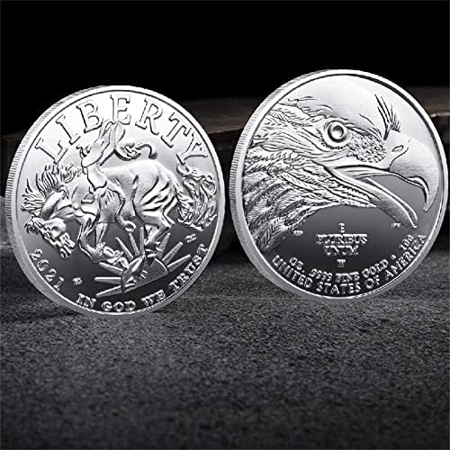 монета на Свободата 30 мм *2 мм, Метални Възпоменателна Монета С Релефни, Американският Орел, Честит Подарък на Личността