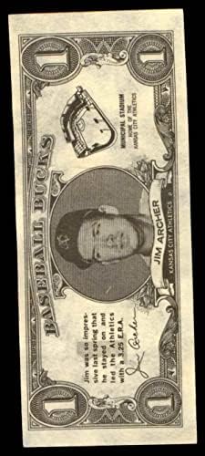 1962 Топпс Джим Арчър (Бейзболна картичка) NM/MT