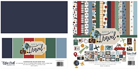 Комплект за събиране на хартия Echo Park: Набор за събиране на Let 's Go Travel 12 x 12 + Комплект за събиране