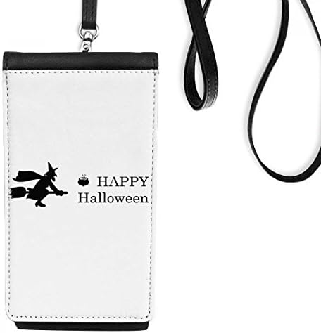 Магьосникът Щастлив Призрак Страх От Хелоуин Телефон В Чантата Си Чантата Виси Мобилен Калъф Черен Джоба