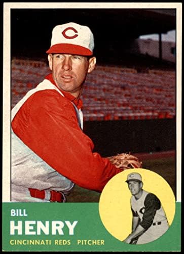 1963 Topps 378 Бил Хенри Синсинати Редс (Бейзболна картичка) NM / MT Maya