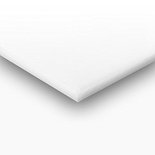Пластмасов лист с Сополимером ацеталя 1/2 x 24x 48 - Натурален Бял цвят