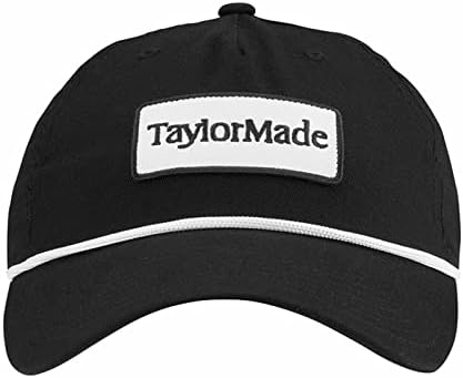 TaylorMade Голф Реколта Шапка с 5 Ламперия от Въже Черен Цвят