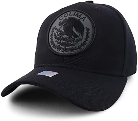 Магазин за модни дрехи Cities of Mexico Структурна бейзболна шапка с кръгло лого, Бродирани върху нея