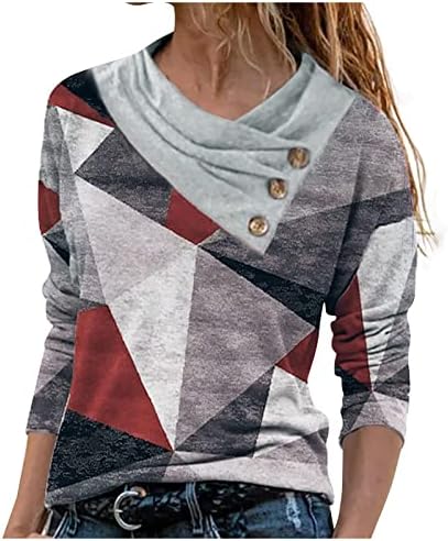Дамски Класически Модерен Ризи, Ежедневни Блузи С V-образно деколте, Оборудвана Пуловер с Дълъг Ръкав, Hoody