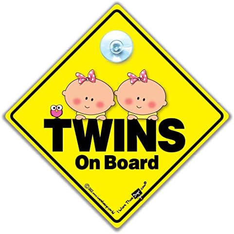 Знакът Близнаци на борда За малки Момичета, Знак за Бебе на борда, Автомобилно обозначение Подглядывающие Джемини