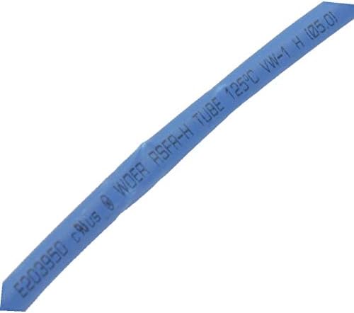 X-DREE 6 м 20 фута дължина, синя свиване тръба от полиолефин диаметър 5,0 mm (Tubo termorestringibile от полиолефин