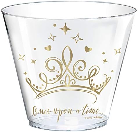 Пластмасови чаши с гореща като пробиване Disney Princess - 9 грама | Фолио със златен металликом | Опаковка