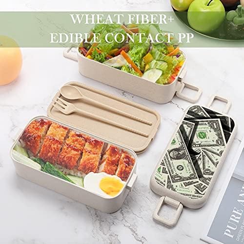 The US Dollar Материал От Пшеничен влакна Bento Lunch Box Херметични Контейнери За Деца И Възрастни