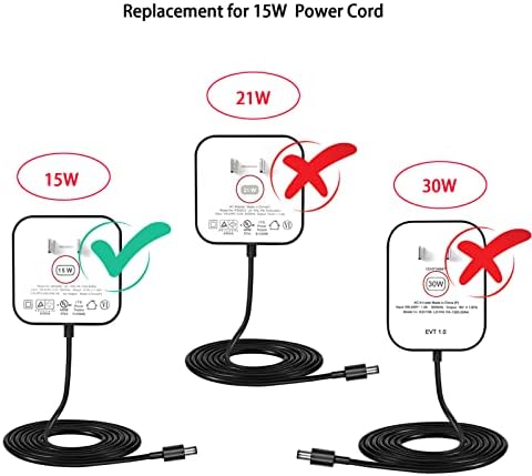Подмяна на захранващия кабел мощност 15 W за Алекса Dot 5th Gen 2022/3rd Gen/4th Generation, жак адаптер за