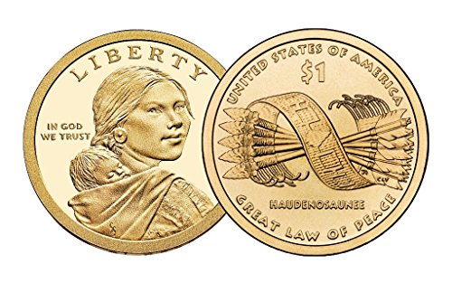 Монетен двор на САЩ с доказателство за долар индианци 2010 г. (сакагавея/Gold)
