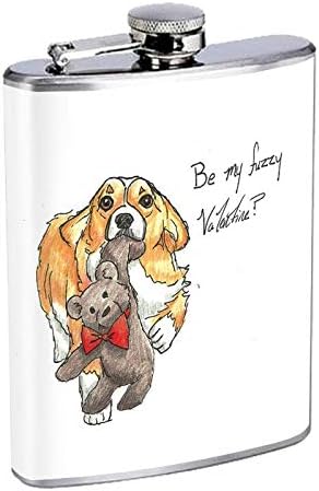 Фляжка за кучета в Свети Валентин от неръждаема стомана, 8 унции сребро спиртни напитки за уиски Em1