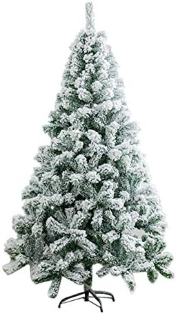 Коледно дърво ZPEE Със Сняг флокированием Гола коледна Елха, Изкуствен Материал на панти Бор от PVC с метална