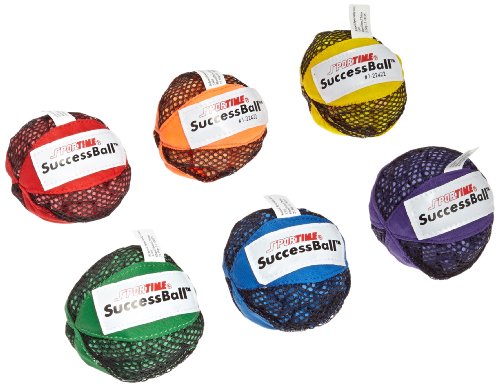 Сензорни топки Sportime от стиропор - 4 инча - Комплект от 6, с различни цветове - 1004527