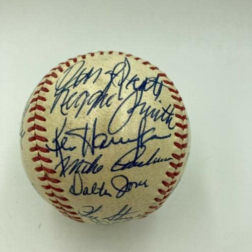 Чудесна бейзболна отбор Бостън Ред Сокс от 1968 г. Подписа договор с Карл Ястржемски JSA COA - Бейзболни топки