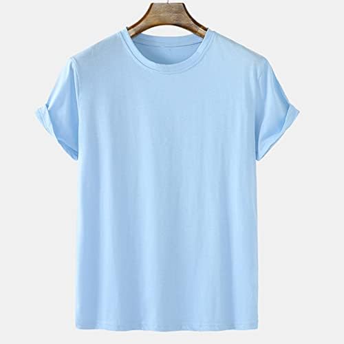 Мъжка Тениска С Къс ръкав, по-Големи Размери, Свободни Ежедневни Ризи С кръгло деколте, Обикновена Летни Блузи,