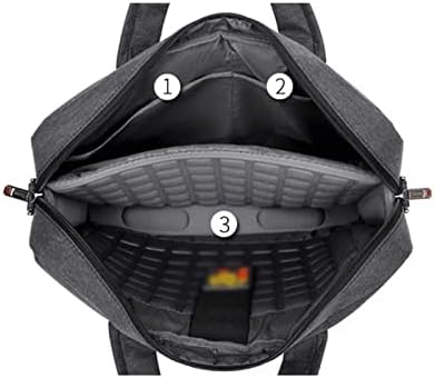 DNATS Чанта за лаптоп, чанта за компютър, Офис Защитен калъф за носене през рамо Водоустойчива чанта (Цвят: черен размер: 13 см)