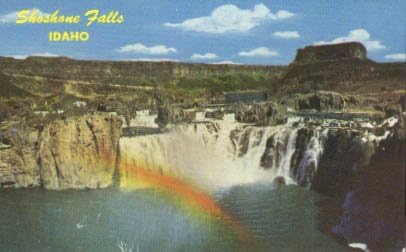 Шошон-Фолс, пощенска Картичка от Айдахо