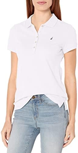 Дамски Памучен Риза с къси ръкави Наутика с Къс ръкав на 5 копчета