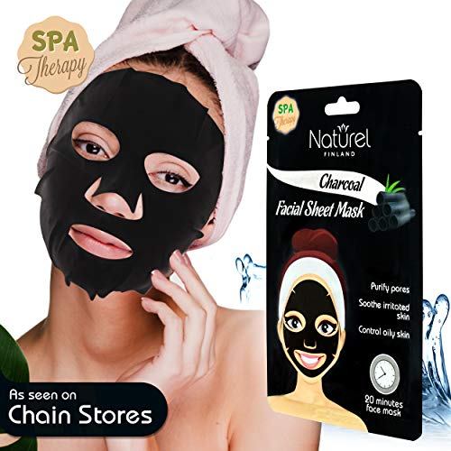Корейската Маска за лице Листа Струя Черна Маска за Лице за Мазна кожа и още 6 опаковки